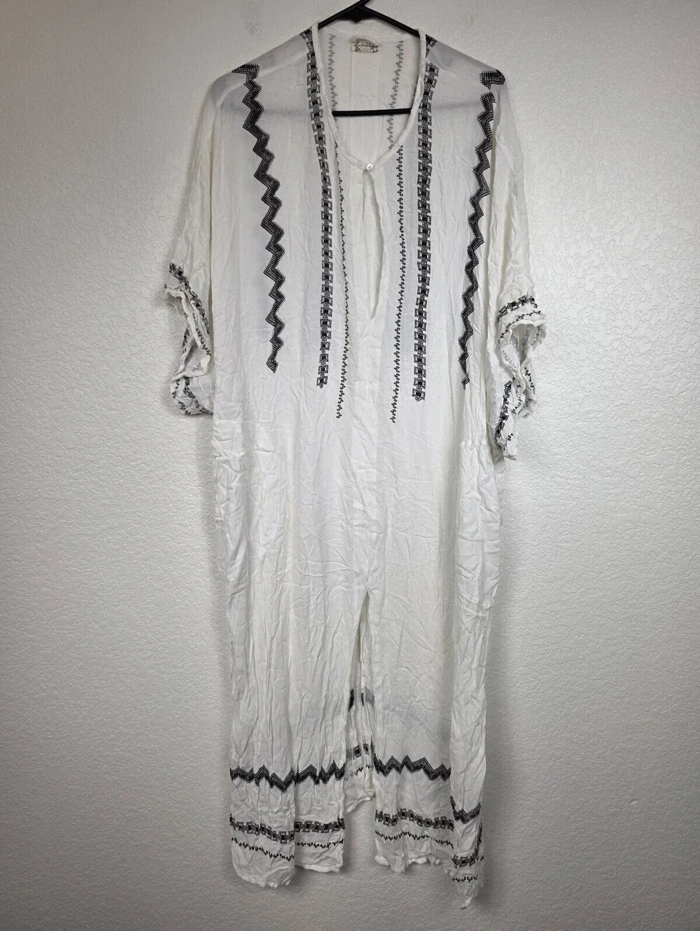 Free People White Embroidered Cover Up Dress